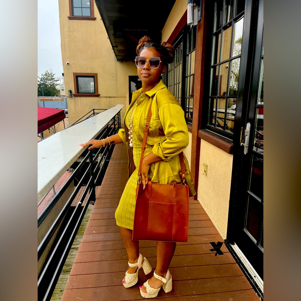 Satin Lime Green Shirt Dress